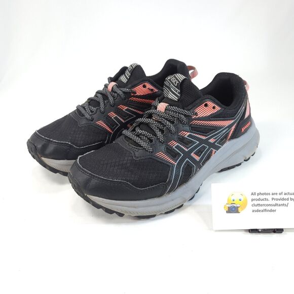 Asics Trail Scout 2 Athletic Lace Up Shoe Womens Size 6.5 1012B039 Black Pink - Picture 1 of 9